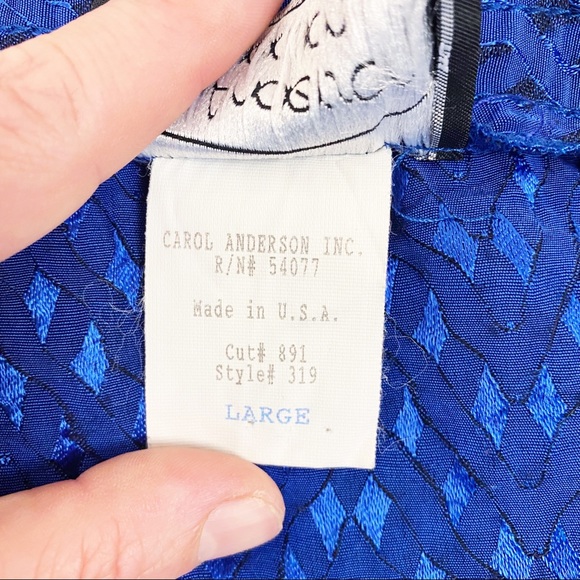 80’s Royal Blue Geometric Midi Skirt | Vintage - Picture 8 of 8